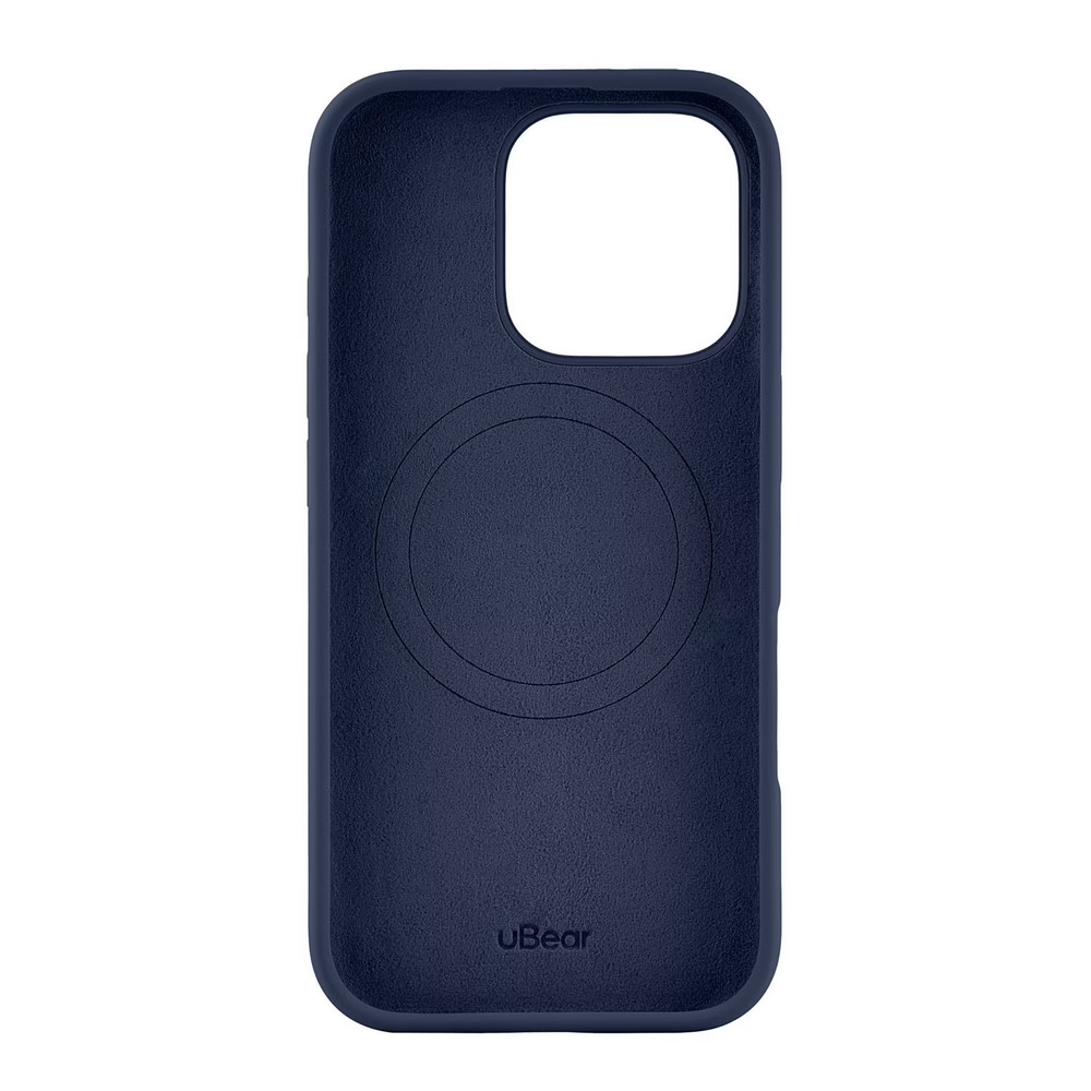 Чехол защитный uBear Touch Mag Case iPhone 16 Pro, софт-тач, темно-синий